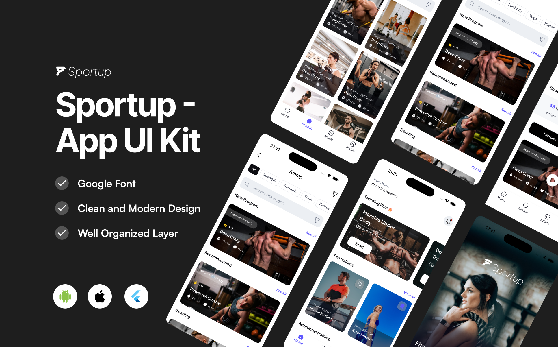 SportUp & Fitness - UI Kit